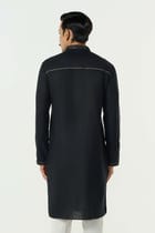 Geo Frame Kurta - Black view 2