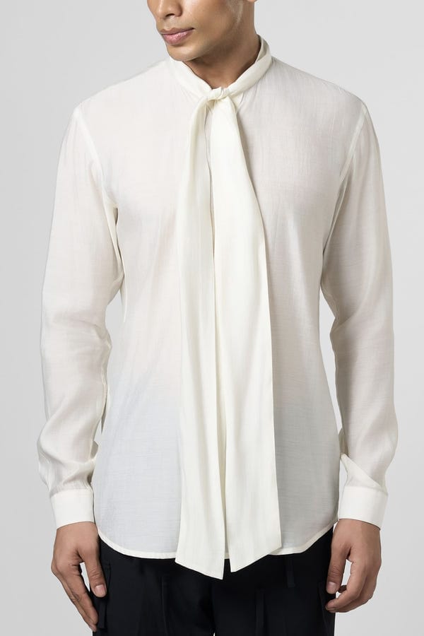 Line out Line — Pussy Bow Shirt