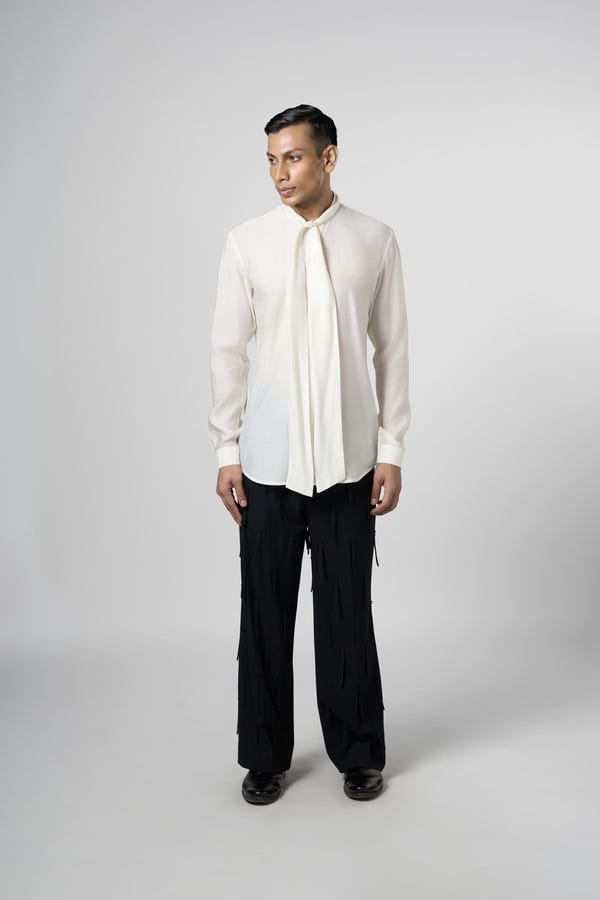 Line out Line — Pussy Bow Shirt
