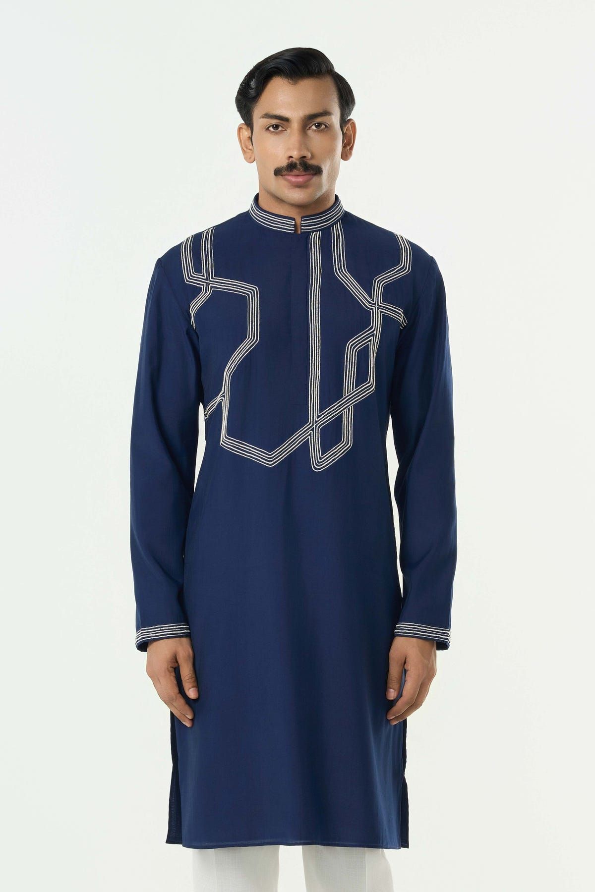 Meta Twist Kurta - Navy Blue - image 1