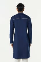Meta Twist Kurta - Navy Blue view 2