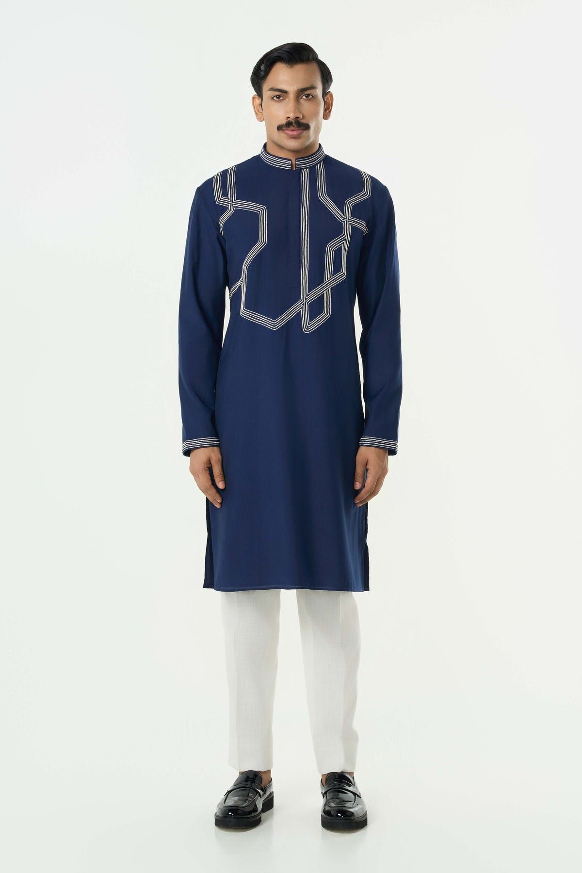 Meta Twist Kurta - Navy Blue - image 3