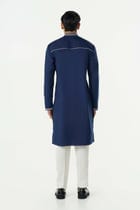 Meta Twist Kurta - Navy Blue view 4