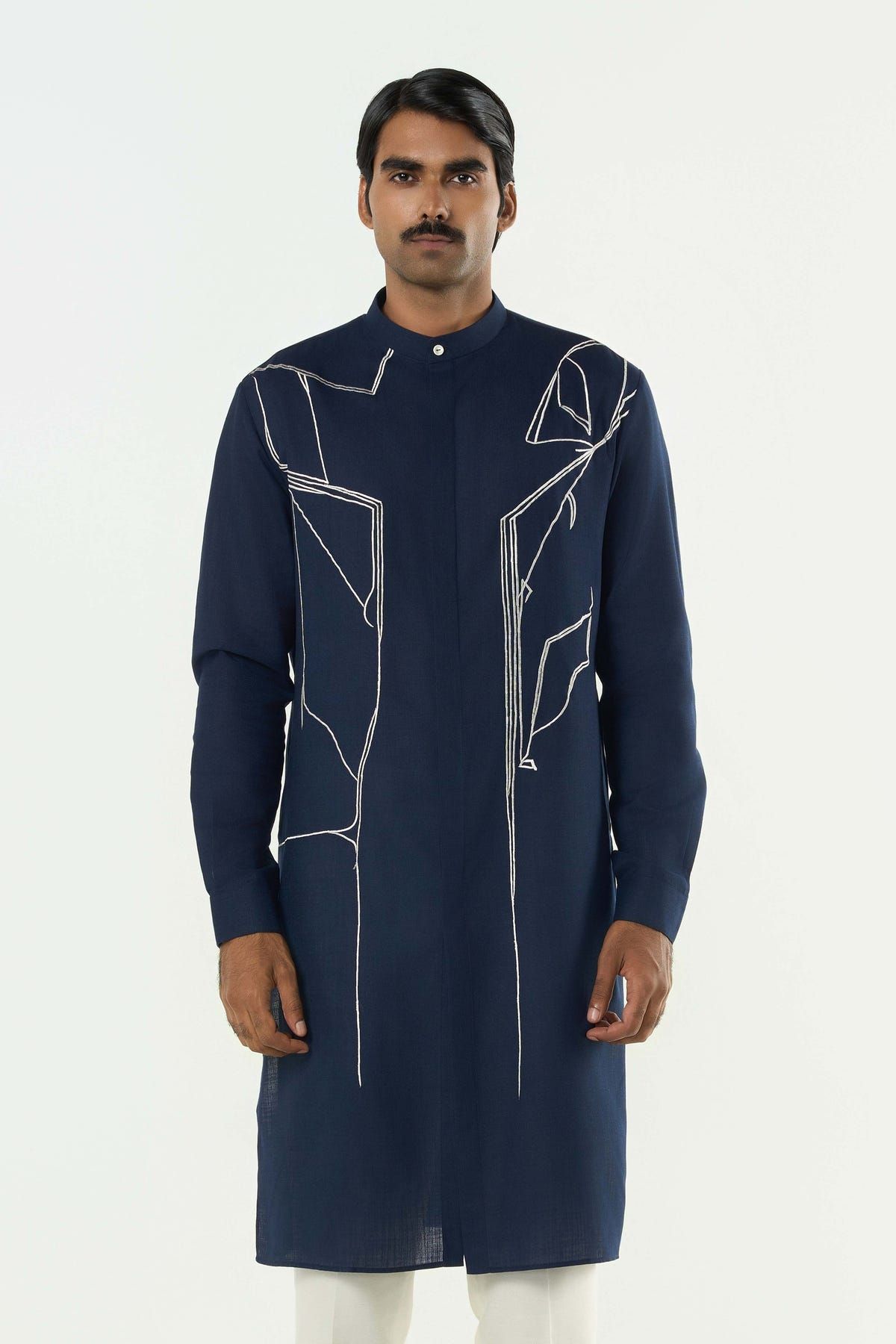 Classic Torrent Kurta - Navy Blue - image 1
