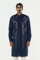 Classic Torrent Kurta - Navy Blue view 1