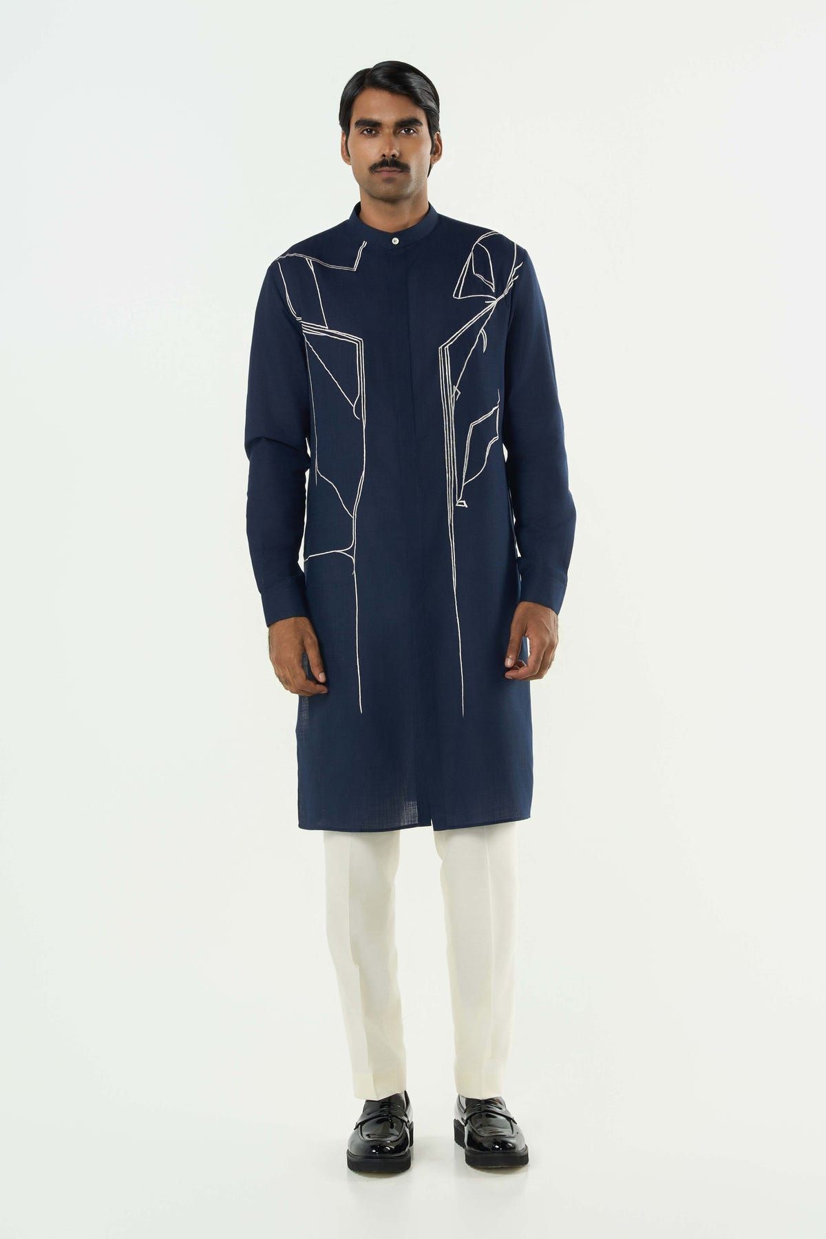Classic Torrent Kurta - Navy Blue - image 3