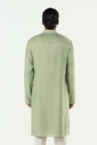Axis Embroidered Kurta - Sage Green view 2