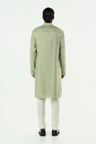 Axis Embroidered Kurta - Sage Green view 4