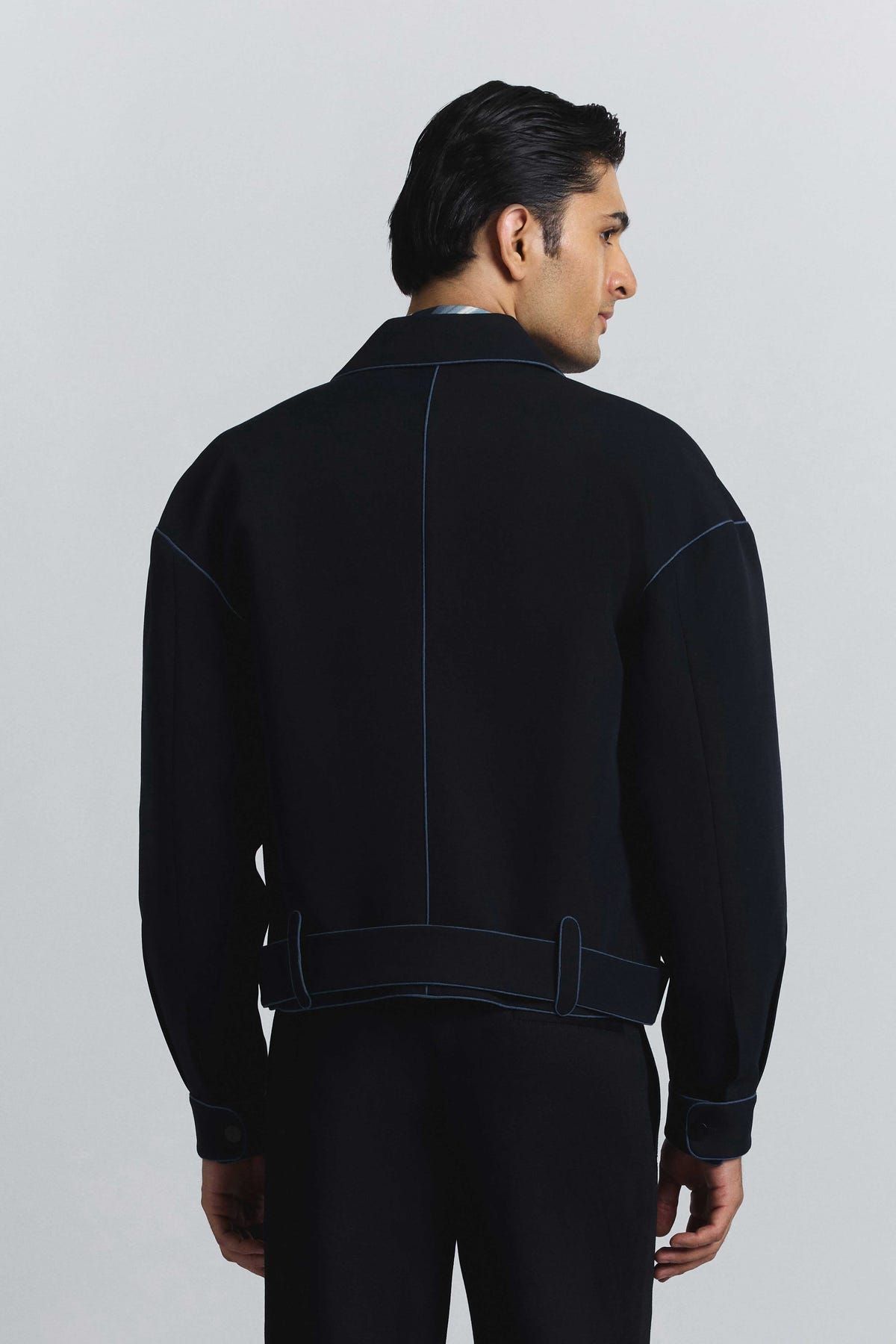 Navy Piping Bomber Jacket - image 2