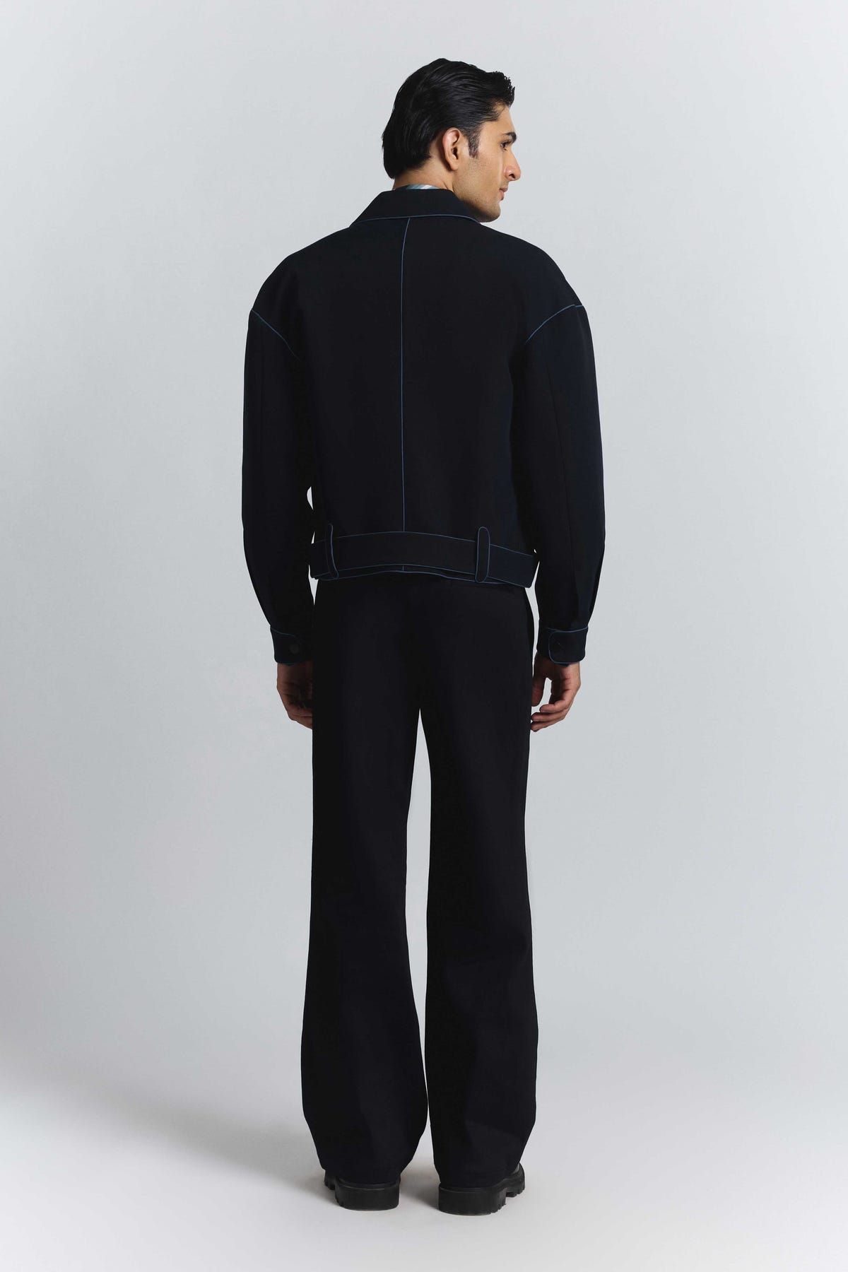 Navy Piping Bomber Jacket - image 6