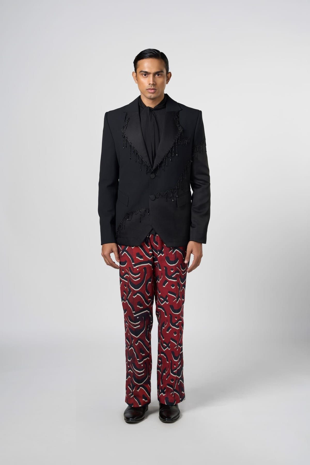 Dazzle Fringe Cut And Sew Blazer - image 5