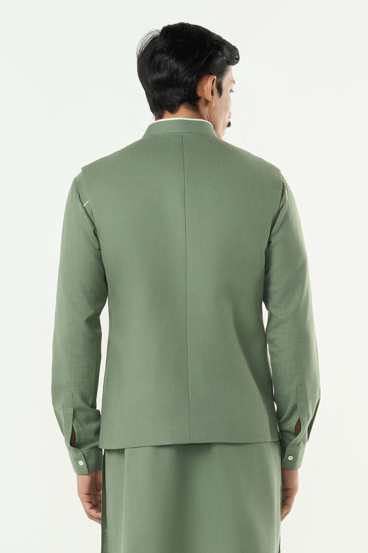 Warp Line Bandi Jacket - Sage Green - image 2