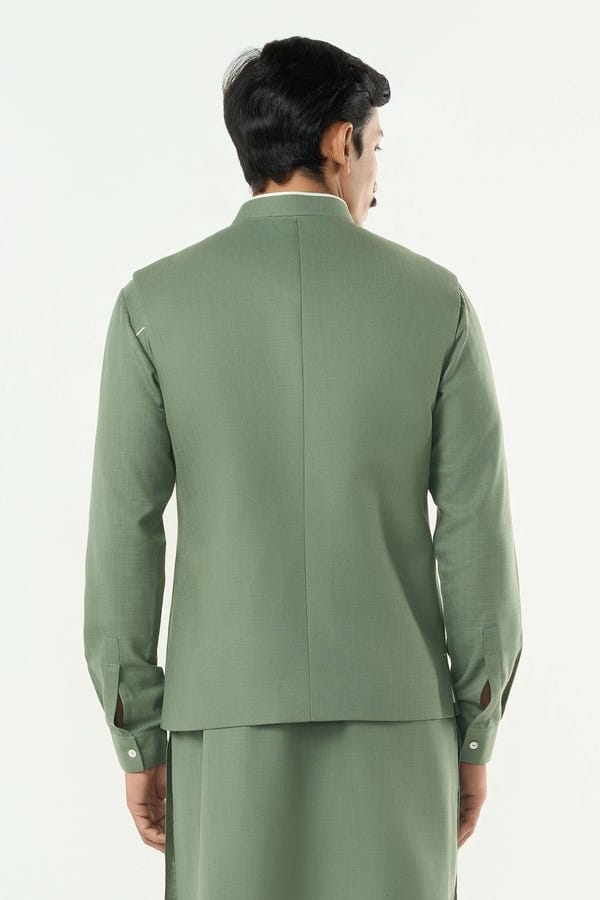Line out Line — Warp Line Bandi Jacket - Sage Green