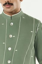 Warp Line Bandi Jacket - Sage Green view 6