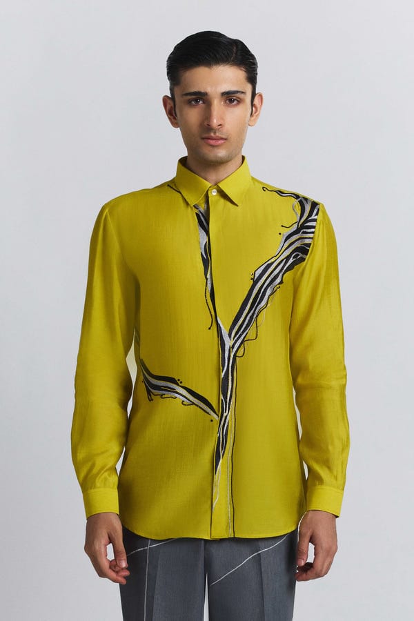 Line out Line — The Abstract Embroidery Shirt