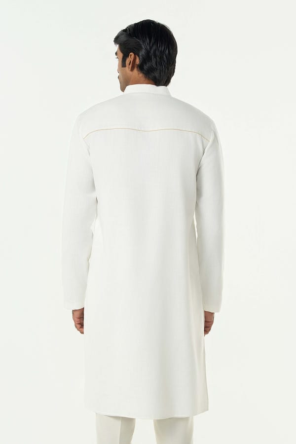 Line out Line — Grill Grid Kurta - Off White