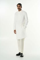 Grill Grid Kurta - Off White view 5
