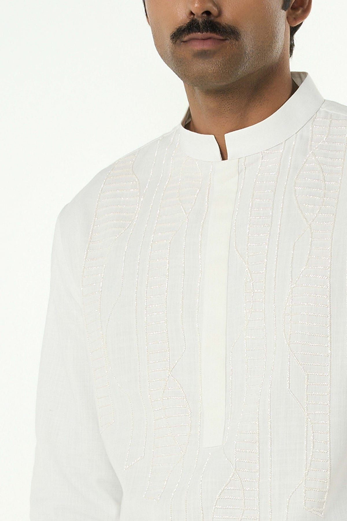 Grill Grid Kurta - Off White - image 6