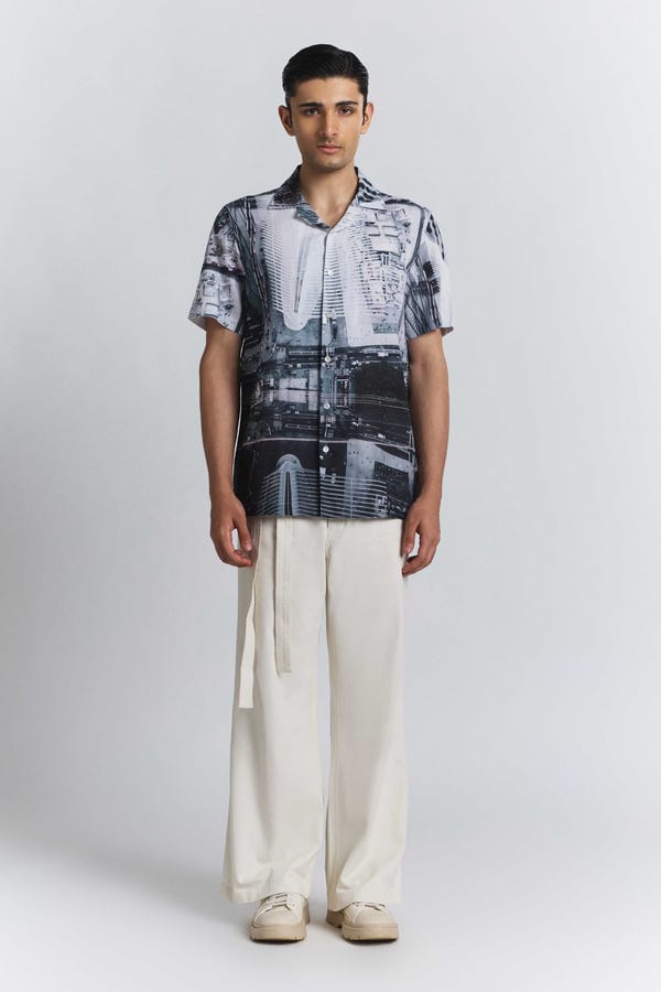 Line out Line — City Perspective Print Shirt