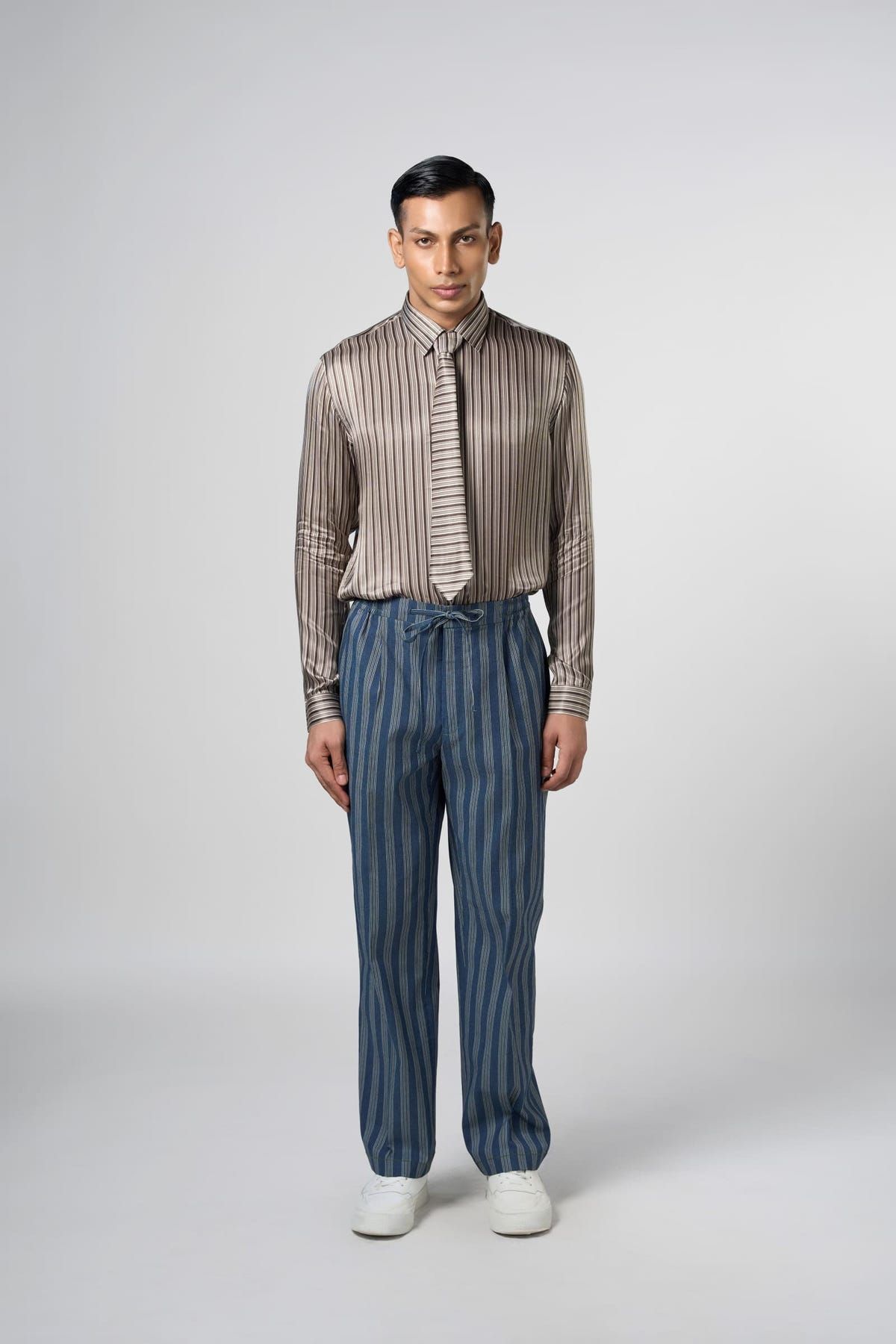 Denim Stripe Pajama Pants - image 4