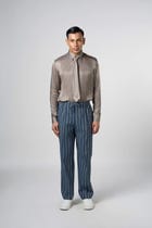 Denim Stripe Pajama Pants view 4