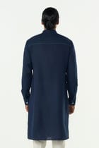 Lume City Kurta - Navy Blue view 2
