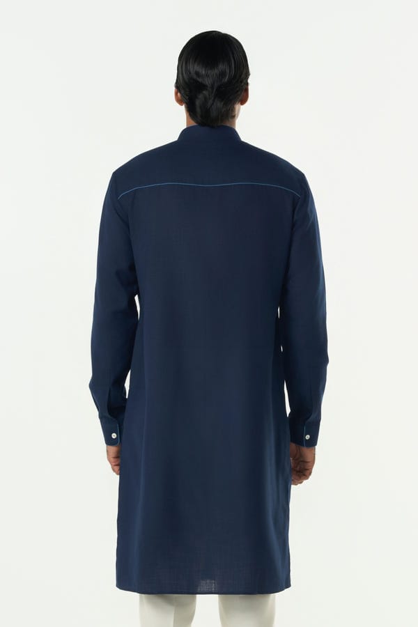 Line out Line — Lume City Kurta - Navy Blue
