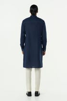 Lume City Kurta - Navy Blue view 4