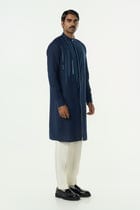 Lume City Kurta - Navy Blue view 5