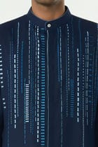 Lume City Kurta - Navy Blue view 6