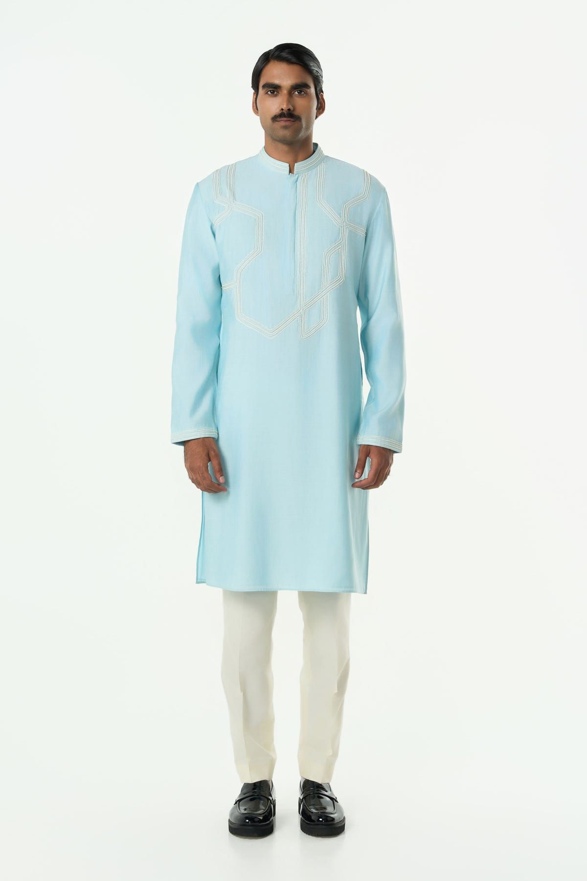 Meta Twist Kurta - Pastel Blue - image 3