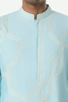 Meta Twist Kurta - Pastel Blue view 6