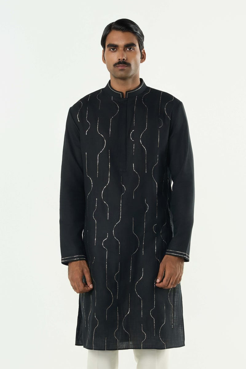 City Pulse Kurta - Black