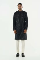 City Pulse Kurta - Black view 3