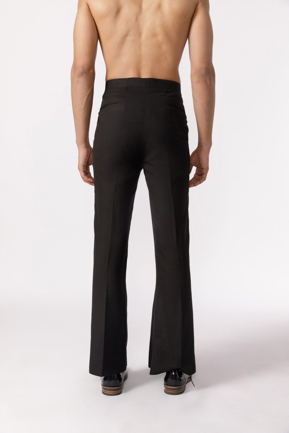 Wide leg pleated pants ( black) - image 3