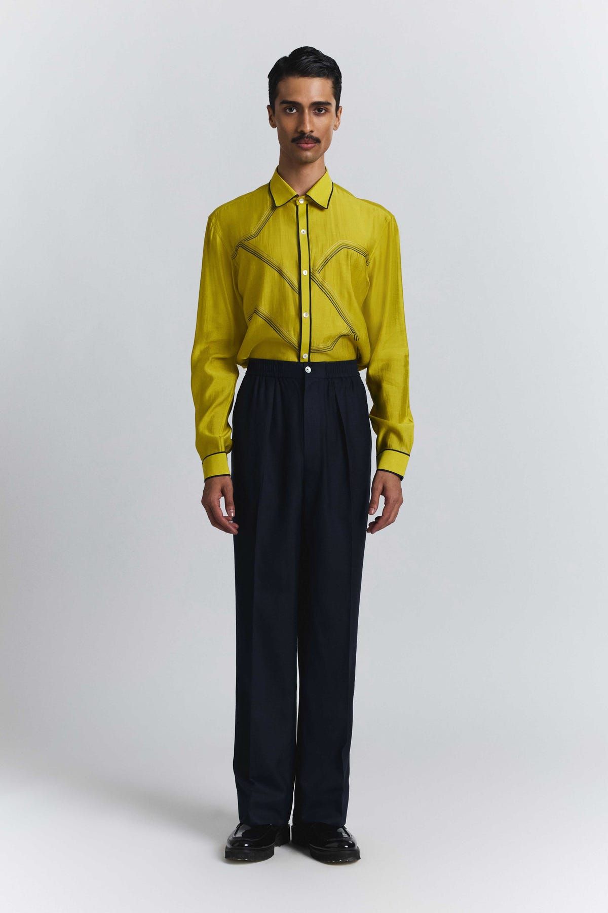 Blue Elastic Waist Band Pants - image 5