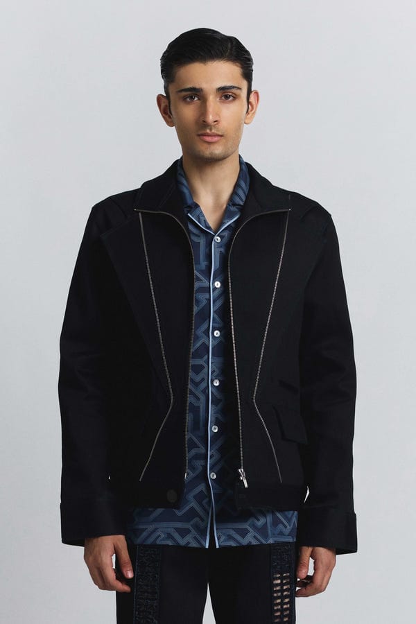 Line out Line — Torque Denim Bomber