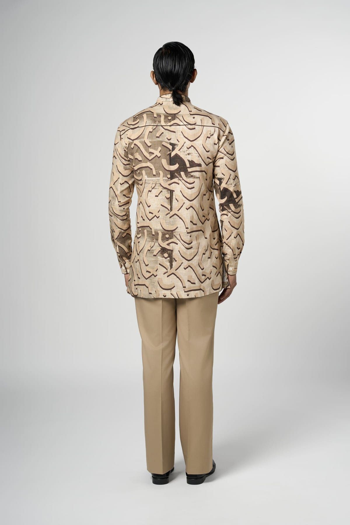 Beige Stucco Pin Tuck Kurta - image 4