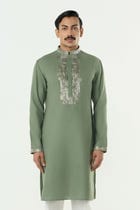 Aurum Kurta - Sage Green view 1