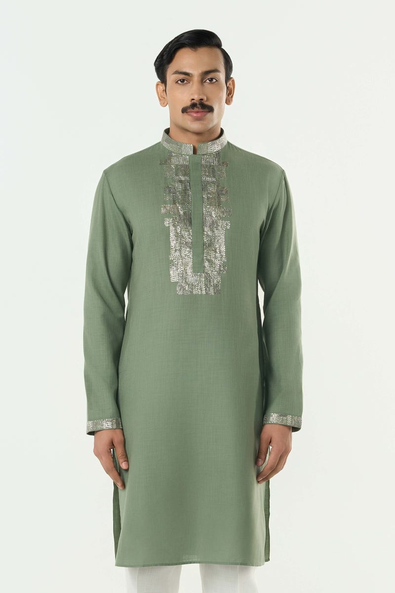 Aurum Kurta - Sage Green