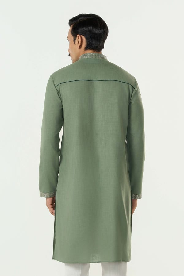 Line out Line — Aurum Kurta - Sage Green