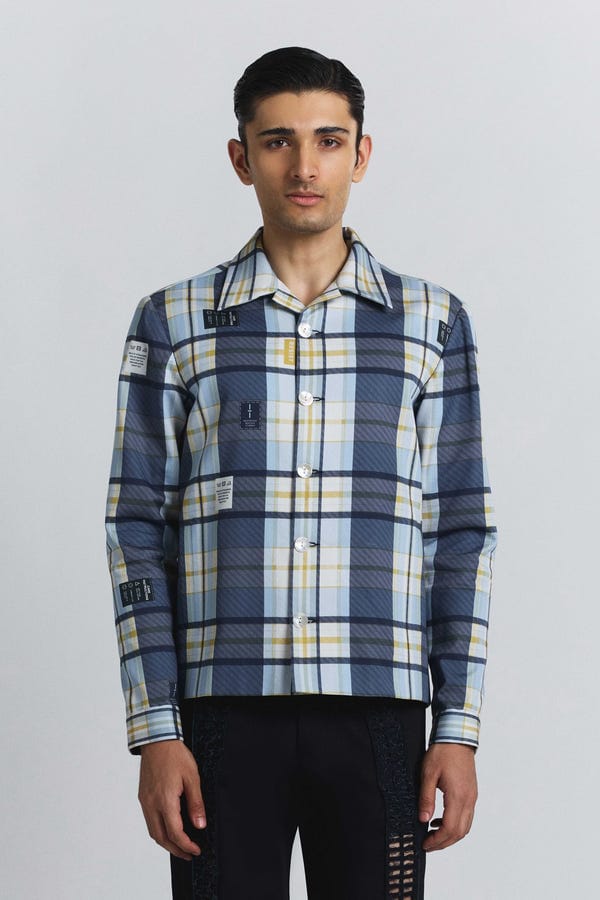 Line out Line — Vintage Checkered Shacket