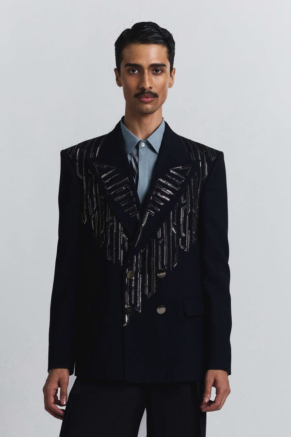 Line out Line — Shard Double-Breasted Blazer