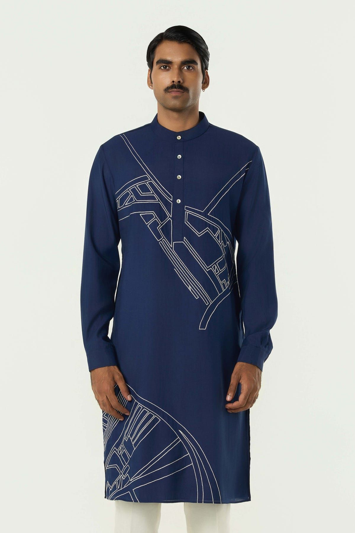 Avenue Kurta - Navy Blue - image 1