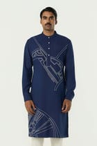 Avenue Kurta - Navy Blue view 1