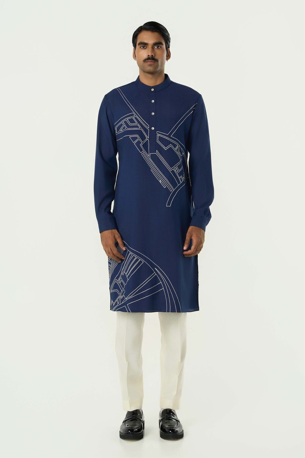 Avenue Kurta - Navy Blue - image 3