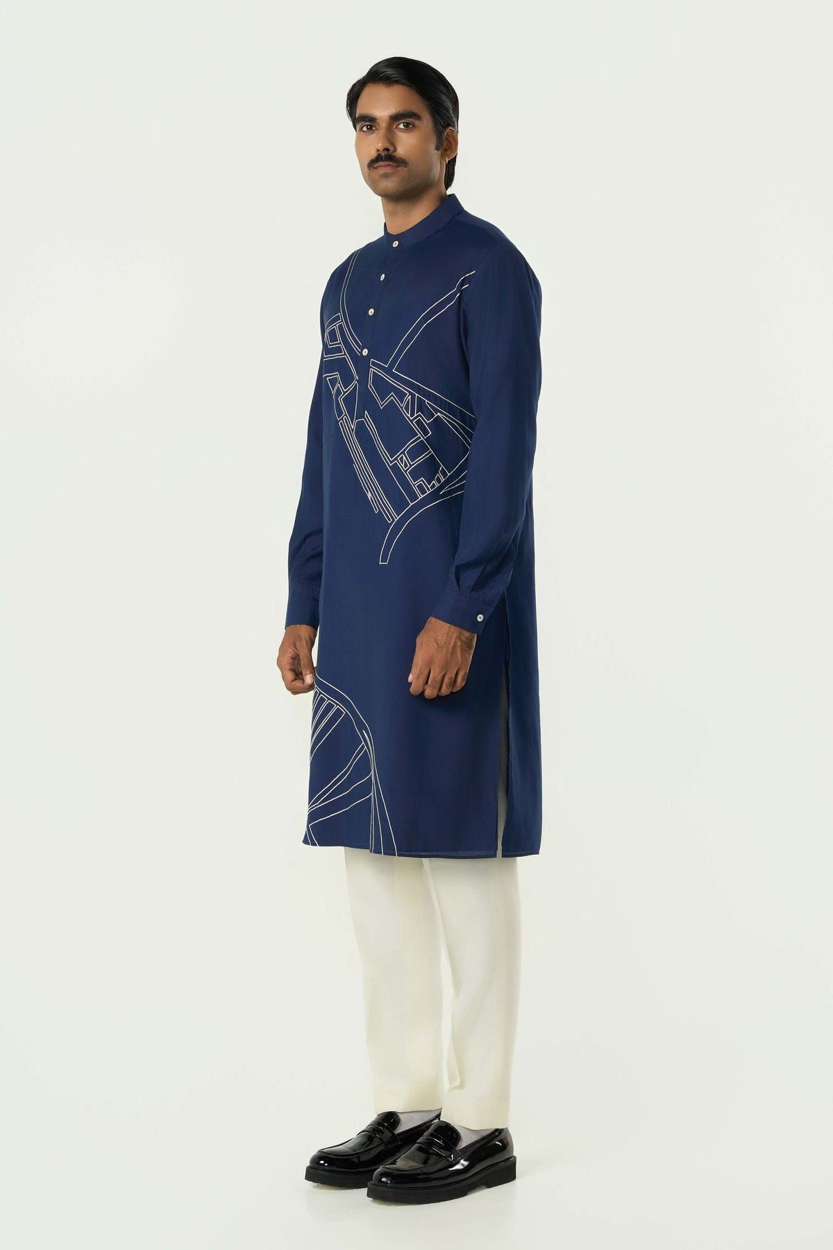 Avenue Kurta - Navy Blue - image 5