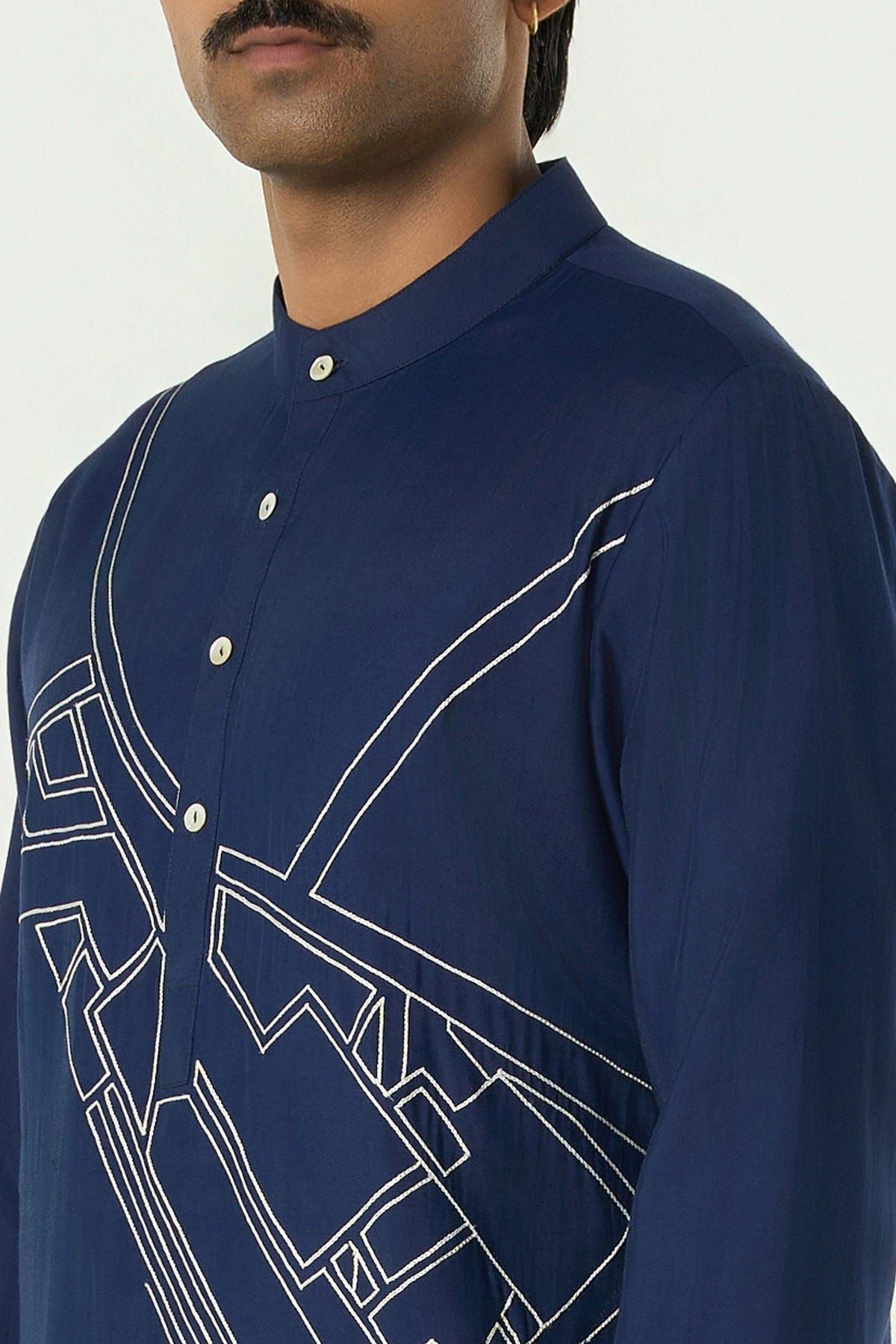 Avenue Kurta - Navy Blue - image 6