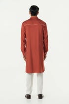 Pixel Warp Kurta - Rust view 4