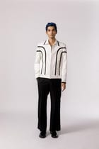 Arched ruched bomber jacket view 2